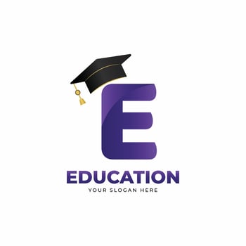 Online education logo design vector template.