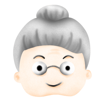 a cute grandmother png