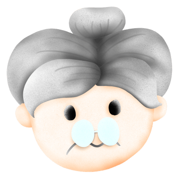 a cute grandmother png