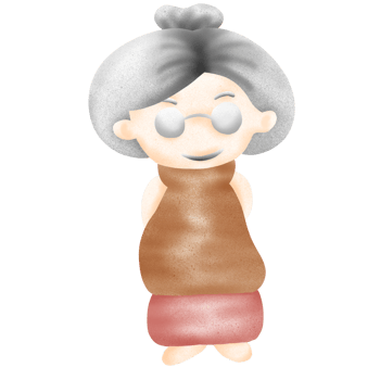 a cute grandmother png