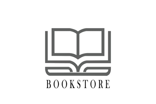 book logo with eps 10 outline image, suitable for use for bookstores and logos vector