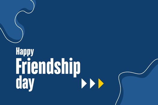 happy friendship day, Holiday concept. Template for background, banner, card, poster, t-shirt with text inscription vector