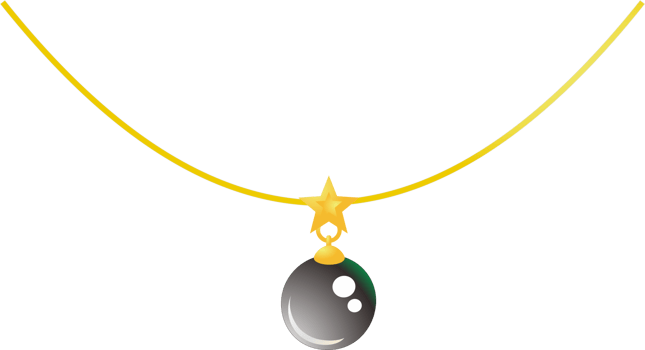 Black  pearl pendant with gold star png