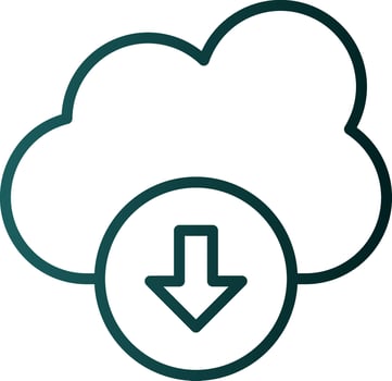 Cloud Download Vector Icon Design