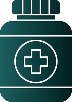 Pills Bottle Vector Icon Design