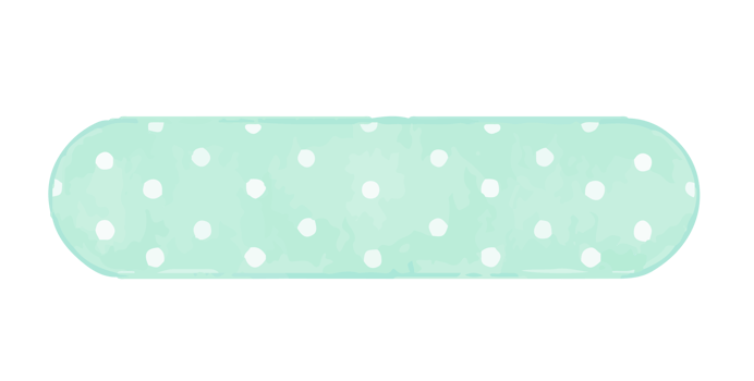 Watercolor cute pattern ribbon label element png