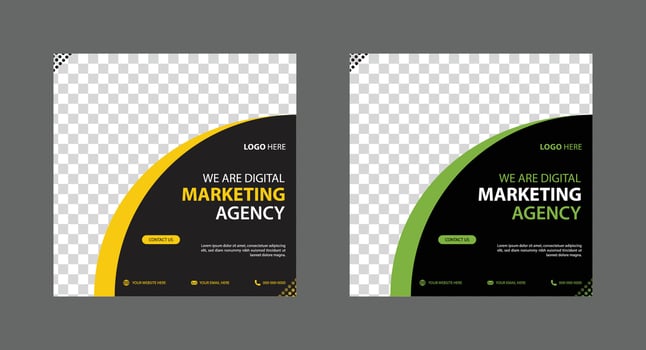 Corporate and digital business marketing promotion post design or social media banner minimal and modern vector