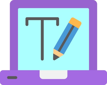Edit Text Vector Icon Design