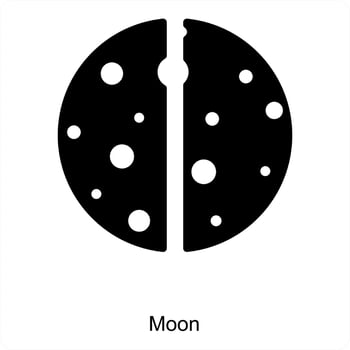 Moon and astronomy icon concept vector