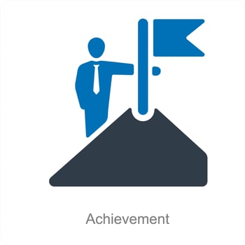 Achievement and goal icon concept vector