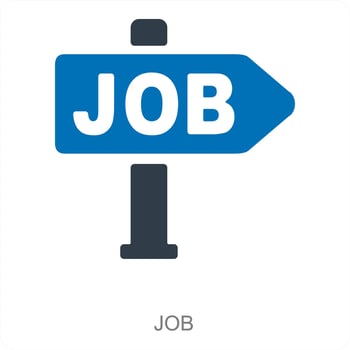 Job and business icon concept vector