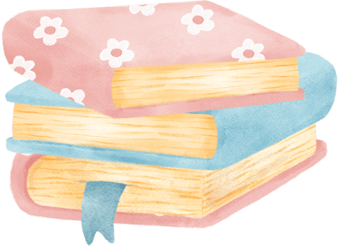 Cute Pastel Stack of Books Watercolor Painting. Creative Education and Learning Illustrations png