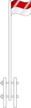 Indonesia flag logo icon symbol, Indonesia flagpole transparent png