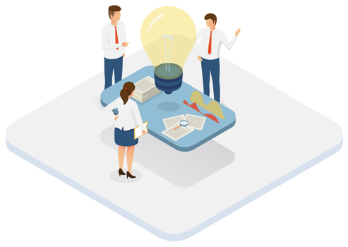 People work in a team. Development of business project from idea to goal. Startup concept png