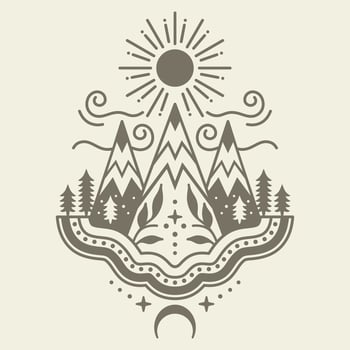 Mountain illustration design, quality vector design.