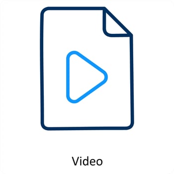 video and movie icon concept vector