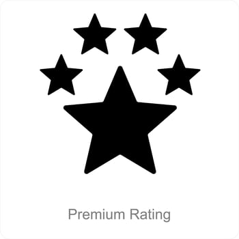 Premium Rating and reviews icon concept vector