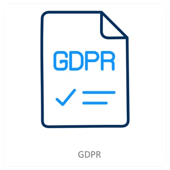 gdpr and privacy icon concept vector