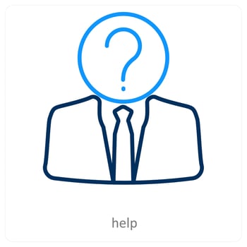 help and support icon concept vector