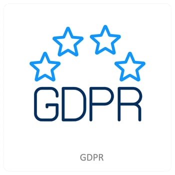 gdpr and privacy icon concept vector