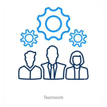 Teamwork and specialist icon concept vector