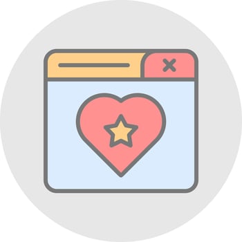 Favourite Page Vector Icon Design