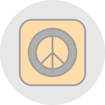 Peace Sign Vector Icon Design