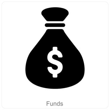 Funds and cash icon concept vector