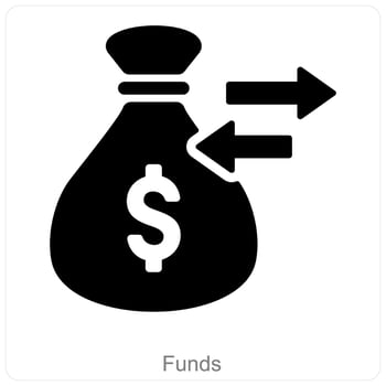 Funds and cash icon concept vector