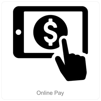 Online Pay and payment icon concept vector