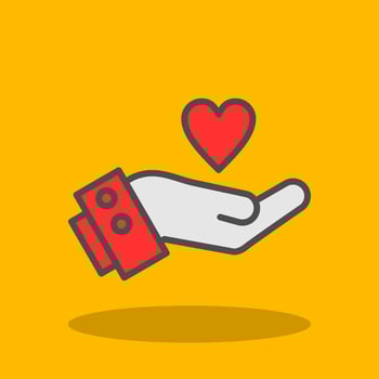 Give Love Vector Icon Design