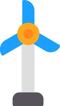 Wind Turbine Vector Icon Design