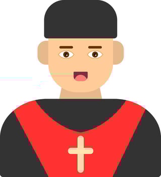 Priest Vector Icon Design