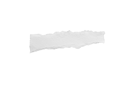 close up of a white ripped piece of paper with copyspace. torn paper isolated transparent png