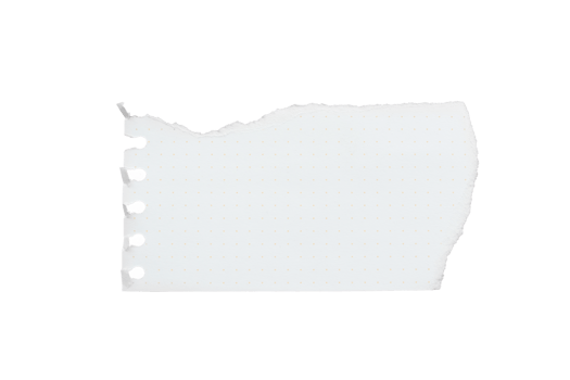 close up of a white ripped piece of paper with copyspace. torn paper isolated transparent png