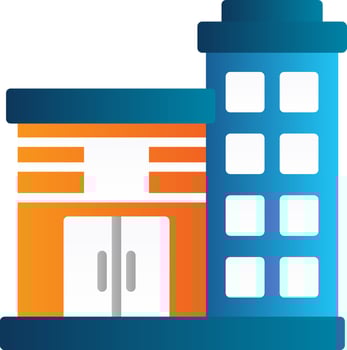 Office Building Vector Icon Design