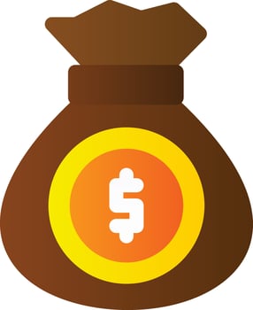 Money Bag Vector Icon Design