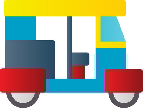 Rickshaw Vector Icon Design