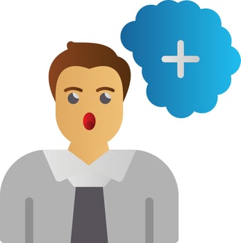 Positive Thinking Vector Icon Design