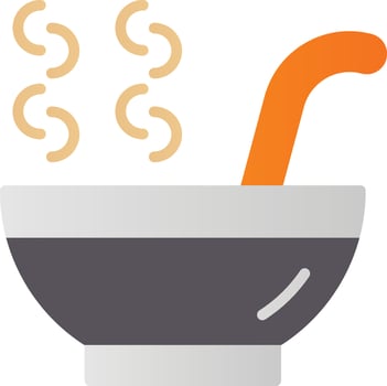 Hot Soup Vector Icon Design