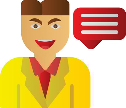 Discussion Vector Icon Design