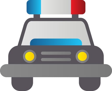 Police Car Vector Icon Design