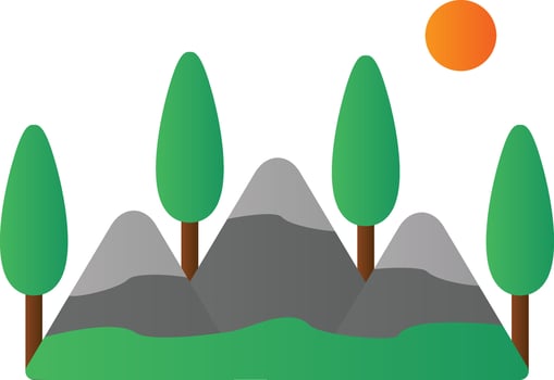 Hills Vector Icon Design
