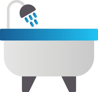 Bathtub Vector Icon Design