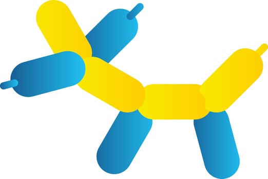 Balloon Dog Vector Icon Design