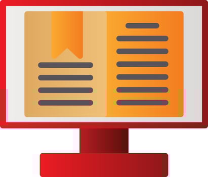 Digital Book Vector Icon Design