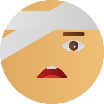 Injured Vector Icon Design