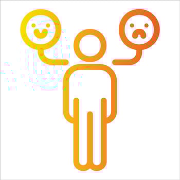 behavior in flat design style vector