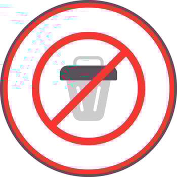 No Littering Vector Icon Design