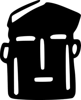 face man cartoon vector